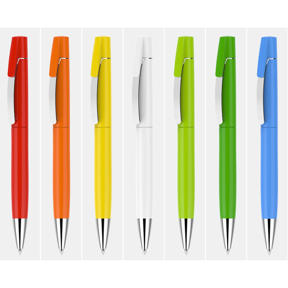 Metal Clip Plastic Pen 8