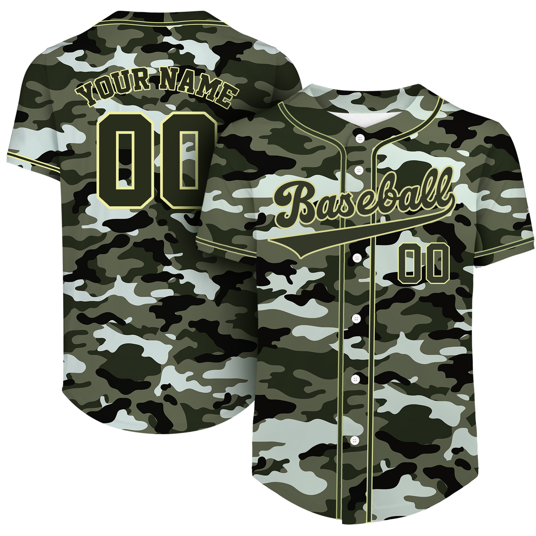 Custom Full-Button Baseball Jersey (Full Color Dye Sublimated) 20
