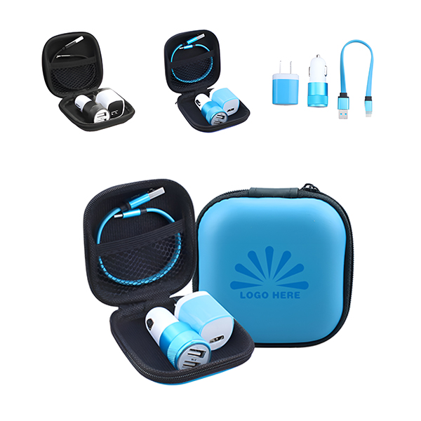 MOQ50 Custom Multi-Functional USB Charger Set 2