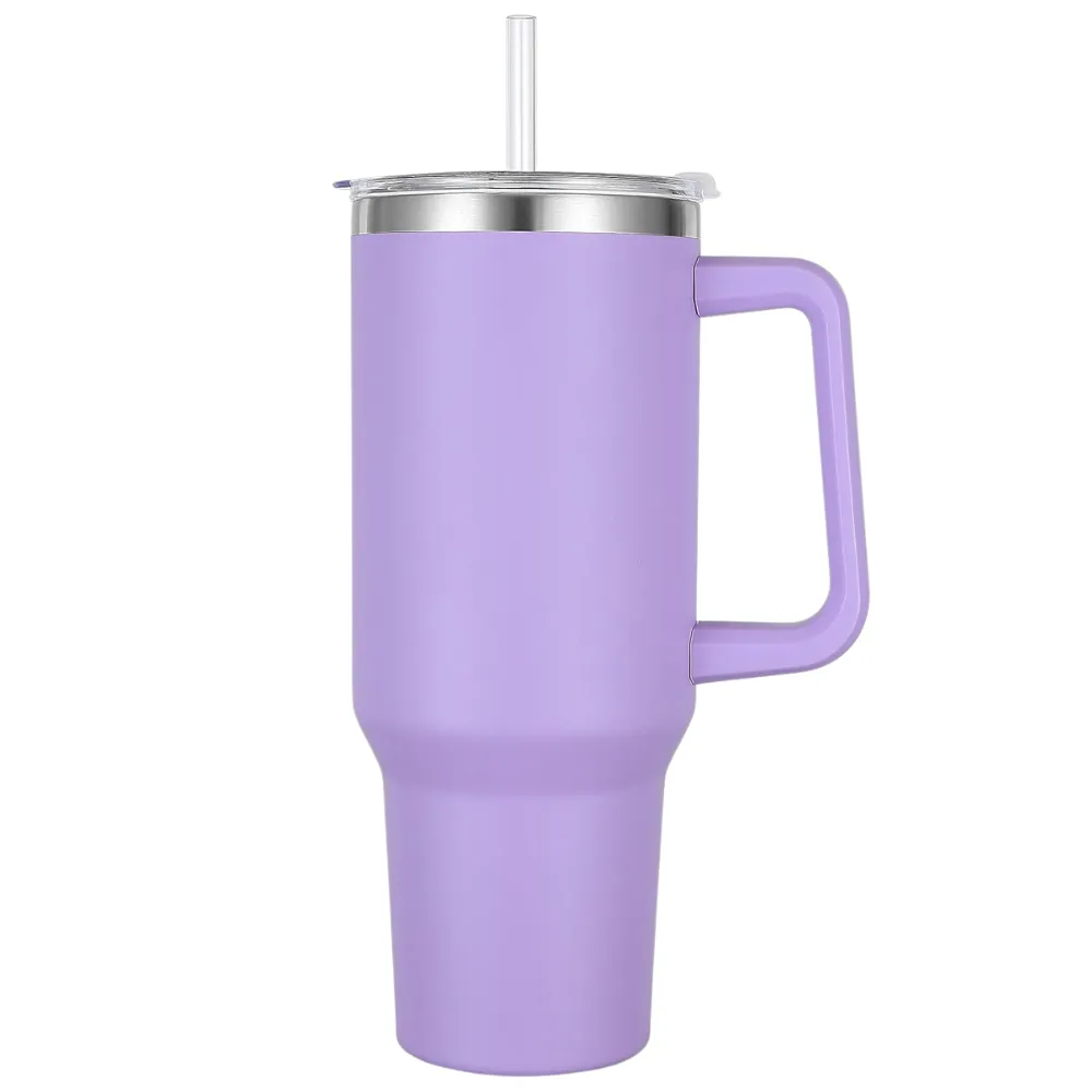 40oz. Insulated Tumbler with Handle and Straw 6