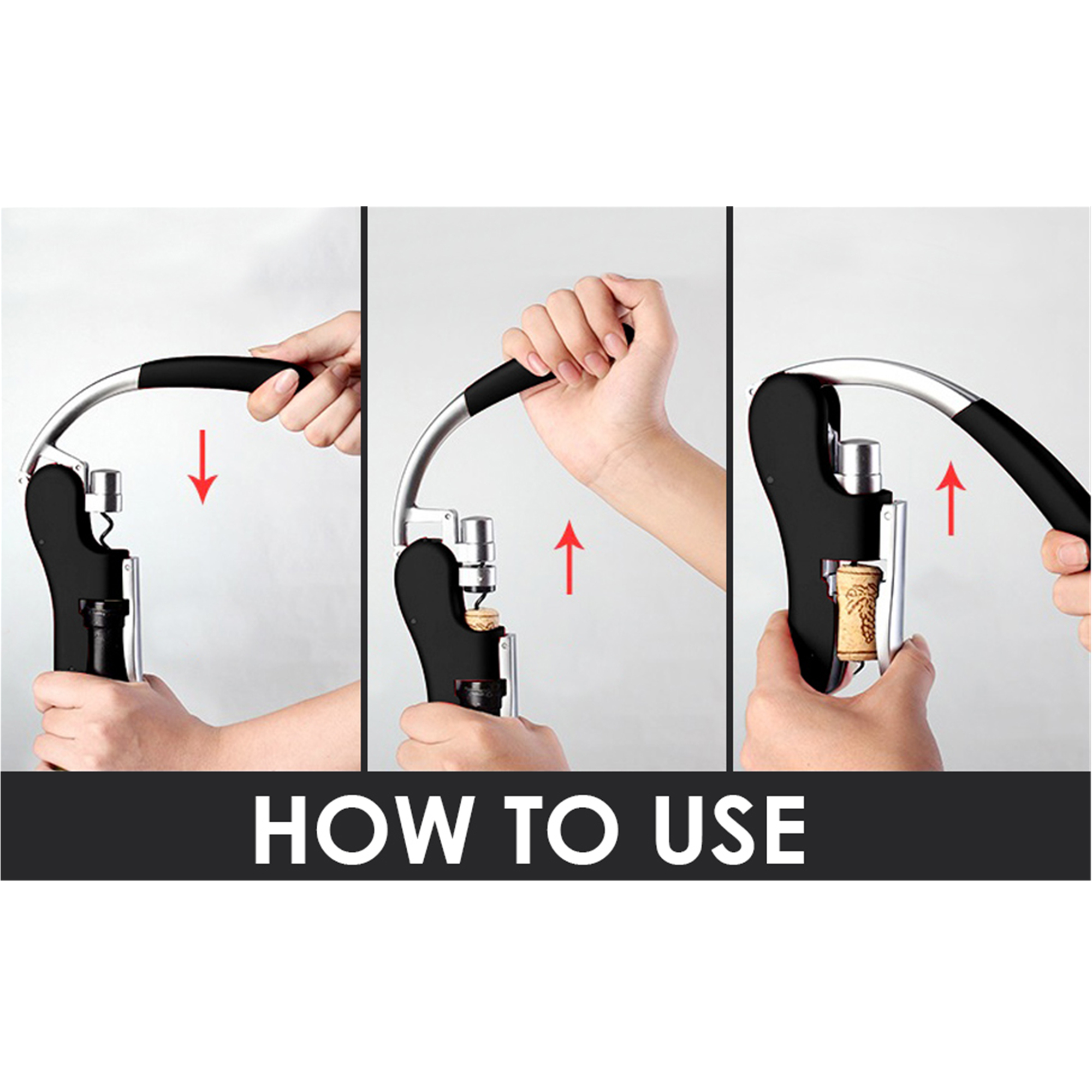 Manual Vertical Wine Bottle Opener 4