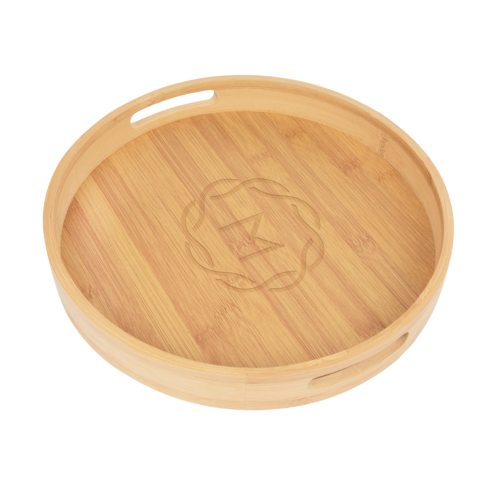 Bamboo Serving Tray With Handles 2