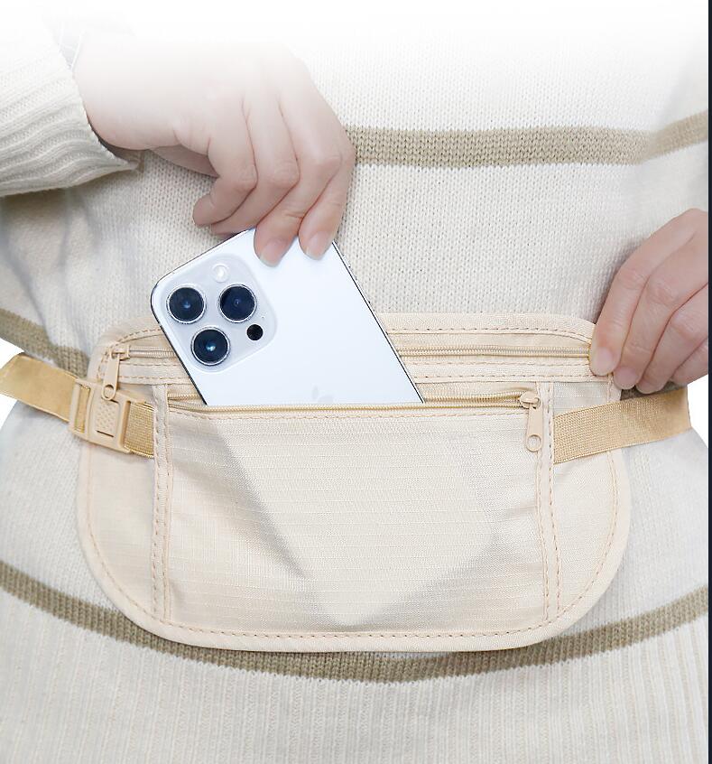 Elastic Money Belt Slim Fanny Pack for Travel Running 2