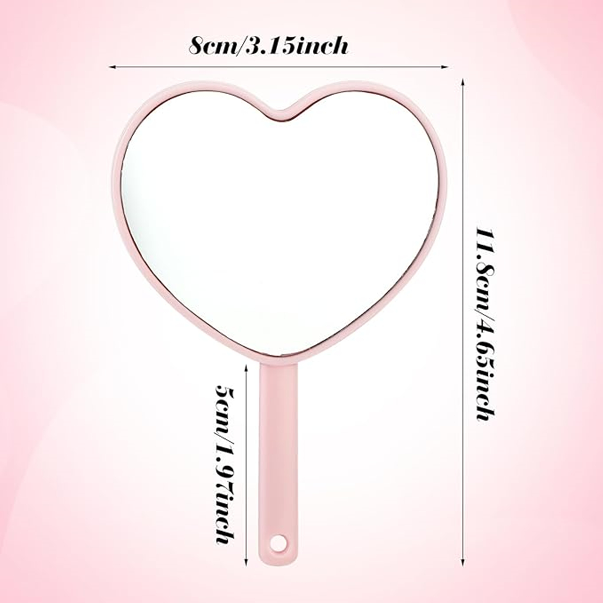 Heart-Shaped Handheld Mirror 3