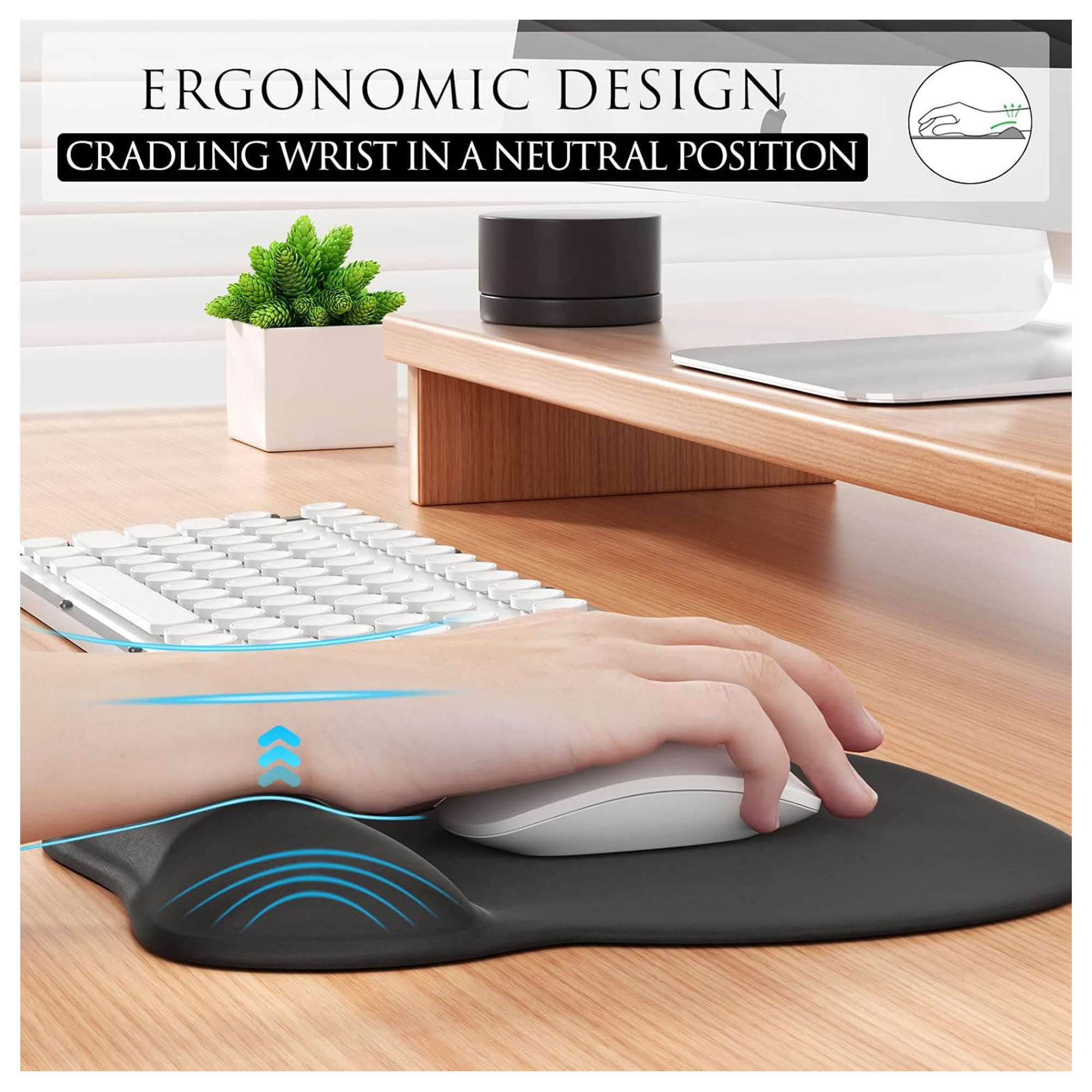 Ergonomic Gel Wrist Support Mouse Pad for Comfort & Stability 1