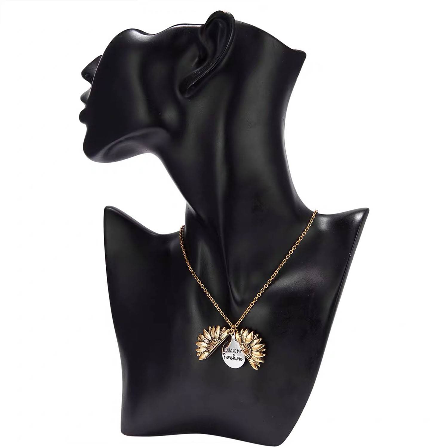 Openable sunflower necklace 3