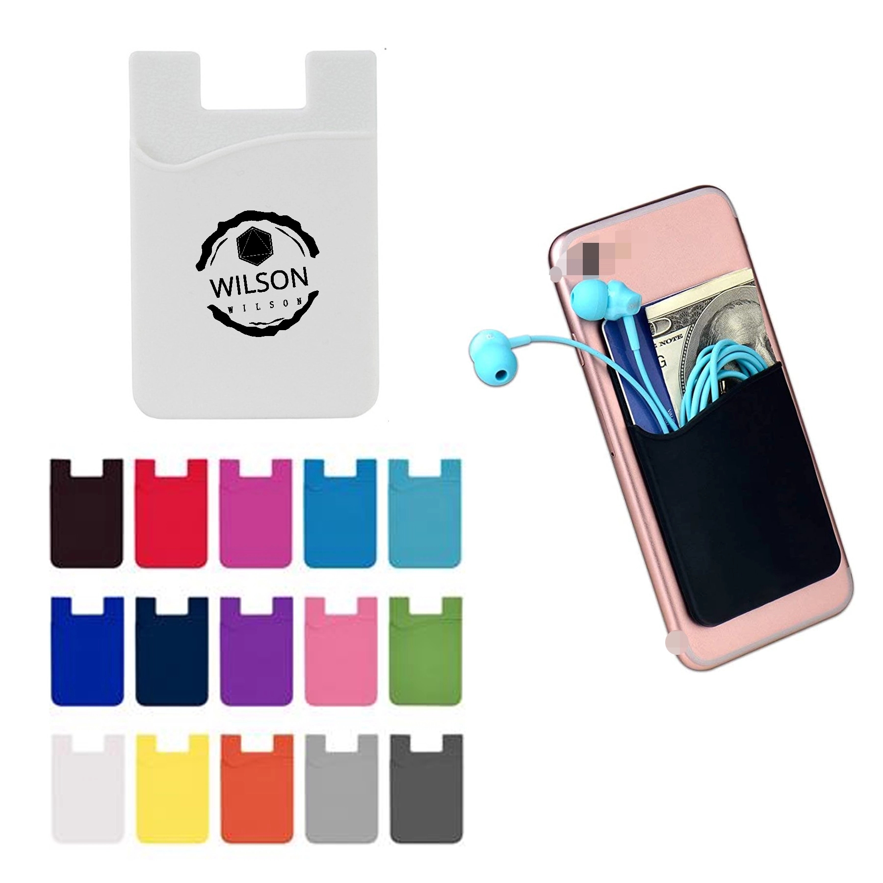 Silicone Sticky Phone Card Holder 2