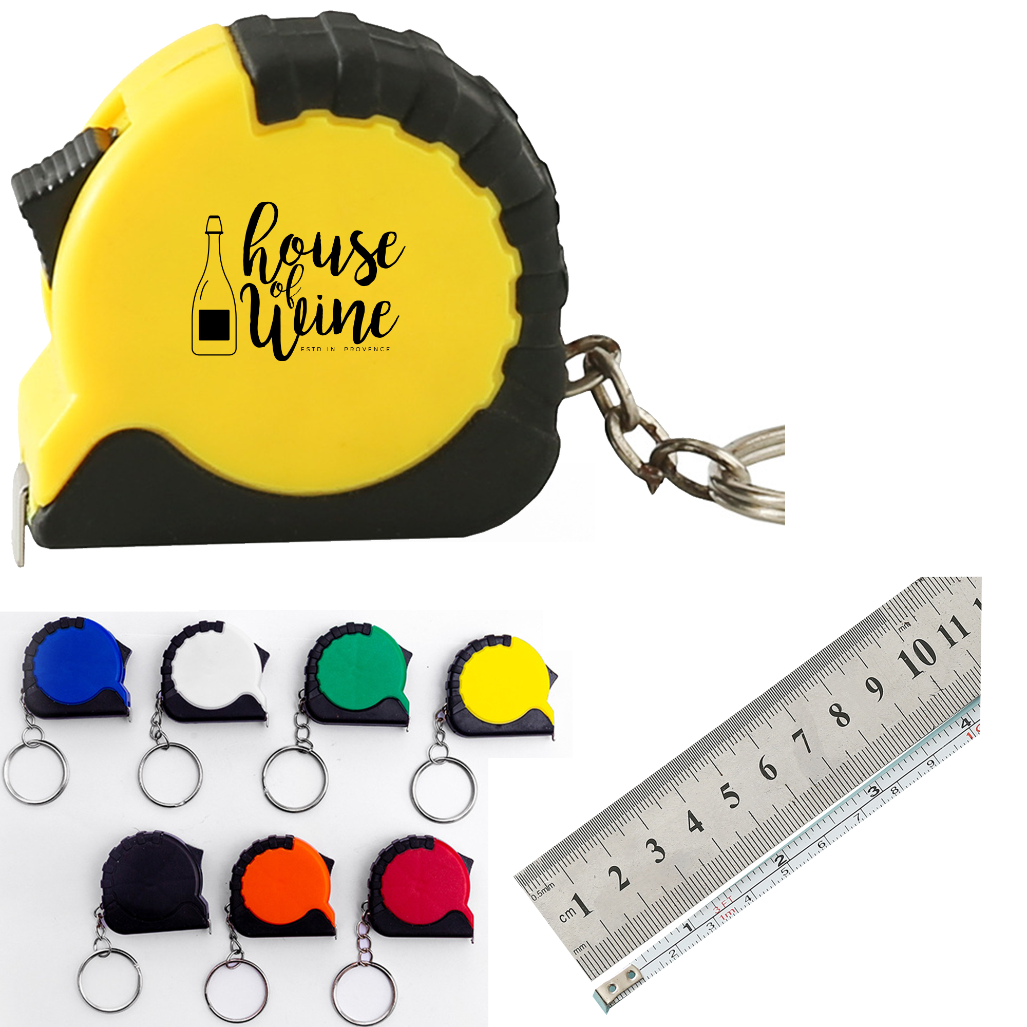 3 Ft Mini Keychain Metric/Inch Measuring Tape Ruler 4