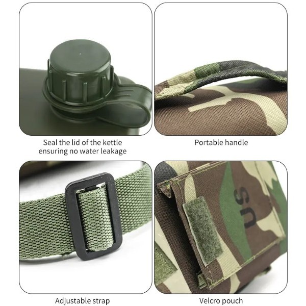 Tactical Canteen Carrier Cover with Shoulder Strap 3