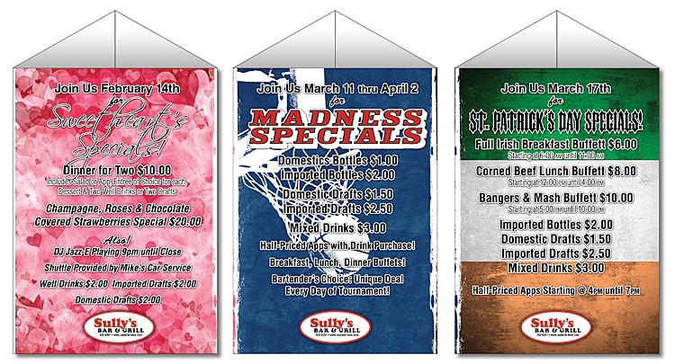Table Tent - Three Sided - UV Coated (1S) - 5x7 Folded 3
