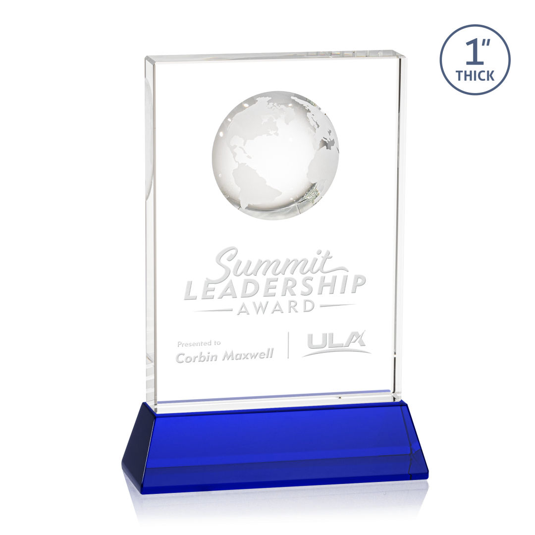 Ambassador Globe Award on Base - Blue 5