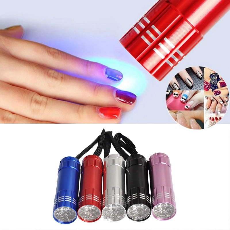 Mini 9 LED Nail Gel Dryer Flashlight Therapy Lamp 2