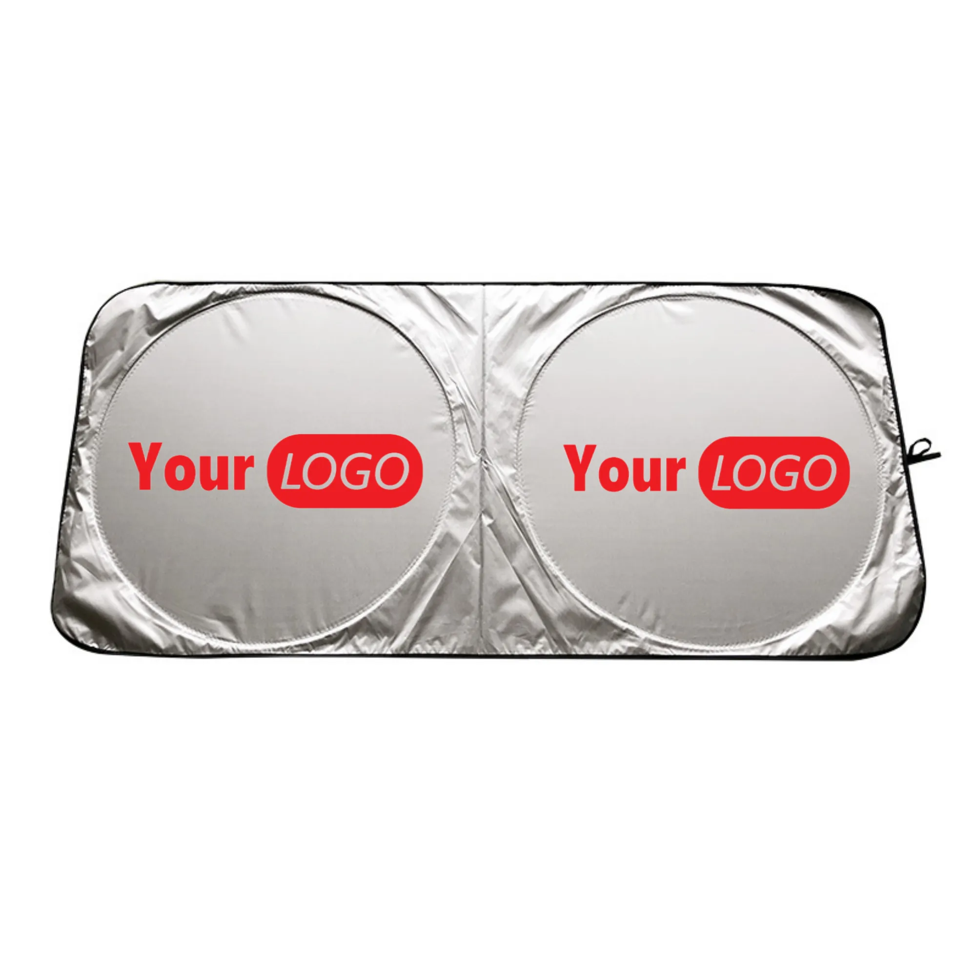 Custom Logo Portable Foldable Car Vehicle Window Sunshade 3