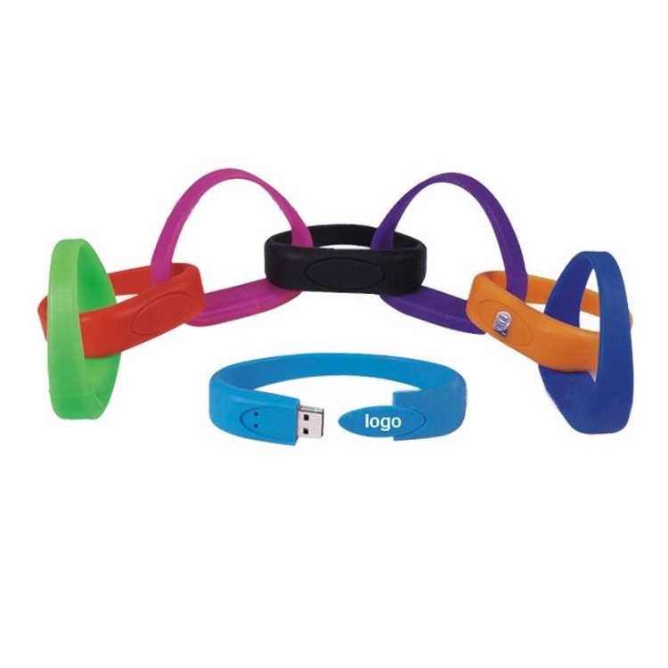 Wholesale Silicon Wristband 4GB USB 1