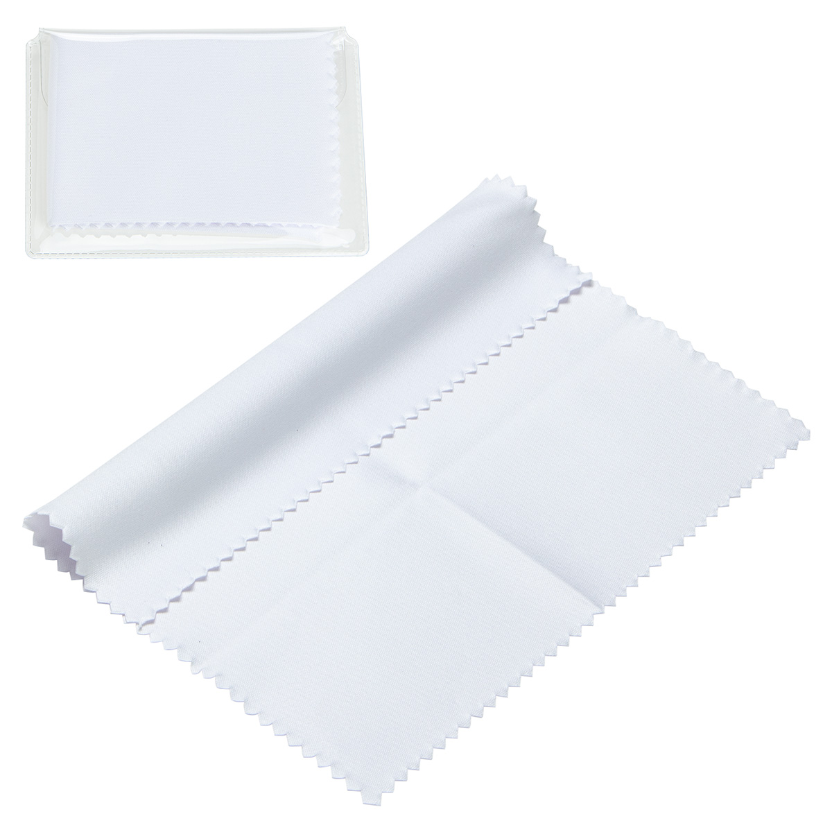 6" x 6" 220GSM Microfiber Cleaning Cloth in Clear PVC Case 40