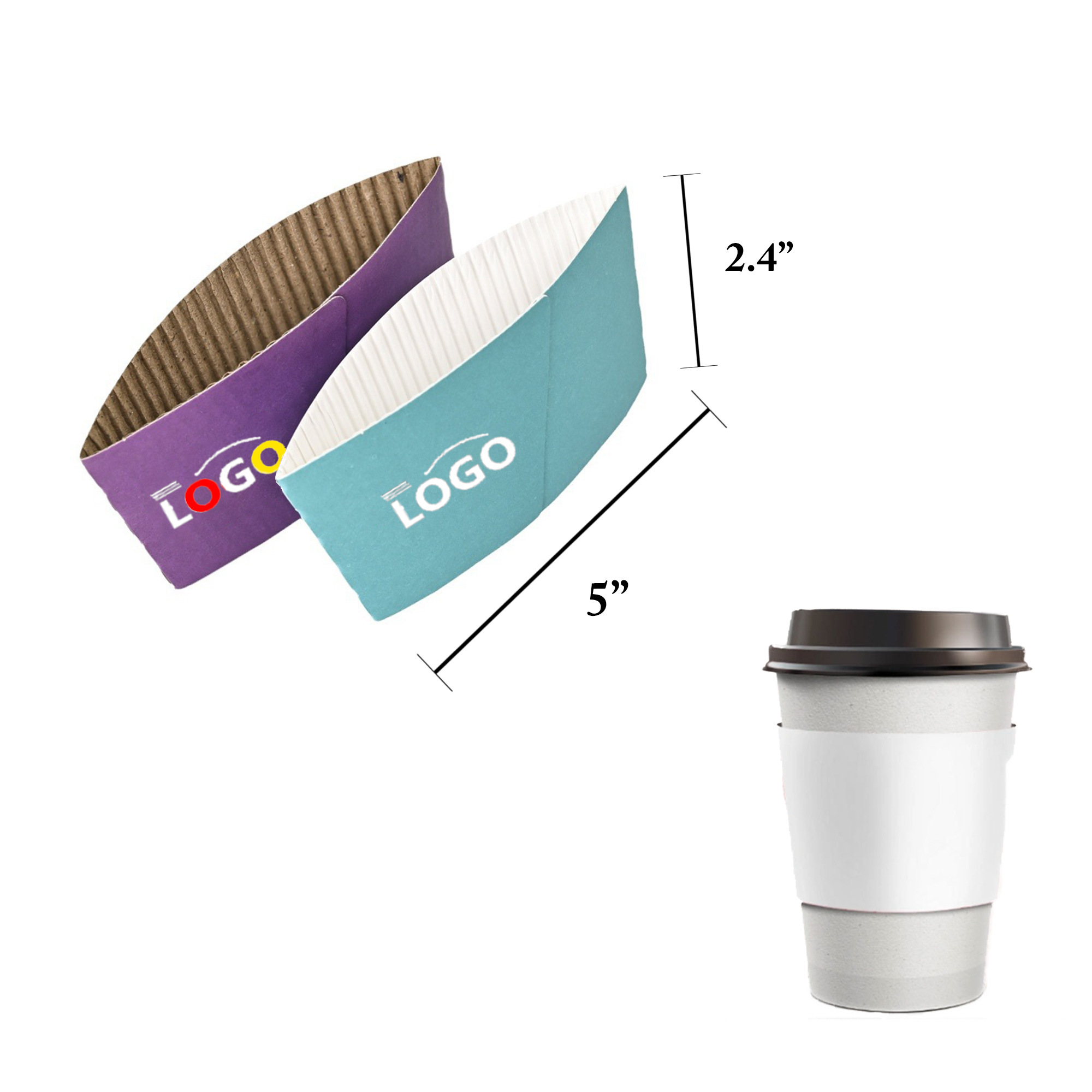 Corrugated Cup Sleeves For Hot Cold Drinks 1