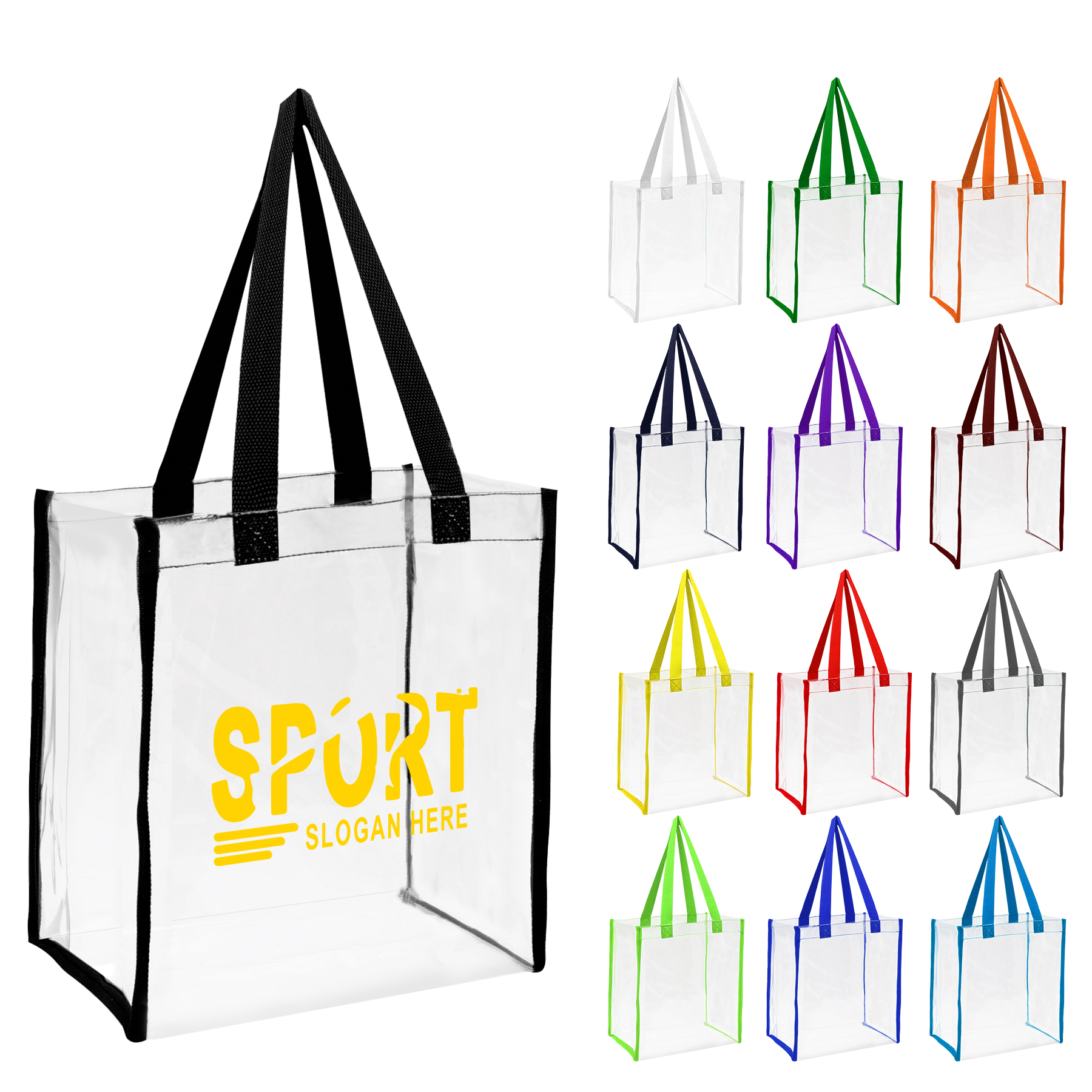 Clear Stadium Tote Bag (Ocean) 12