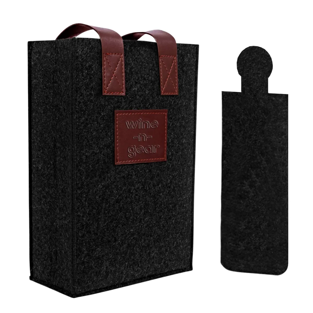 2-Bottle Felt Wine Tote 5