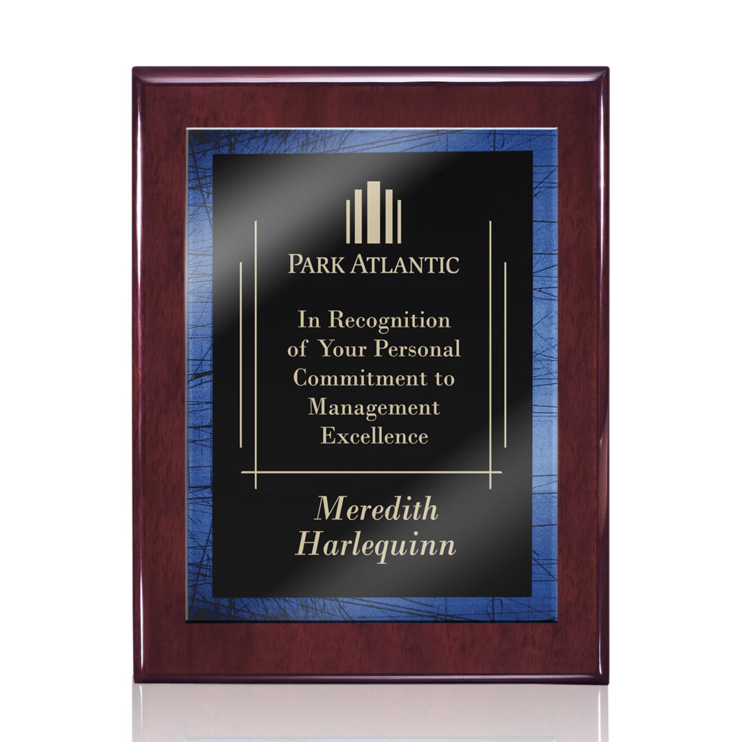 Oakleigh/Caprice Plaque - Rosewood/Blue 2