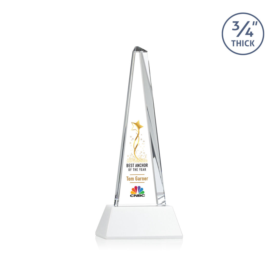 Majestic Tower VividPrint™ Award on Newhaven Base - White 5