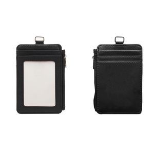 PU Leather Card Holder With Zip Pocket 2
