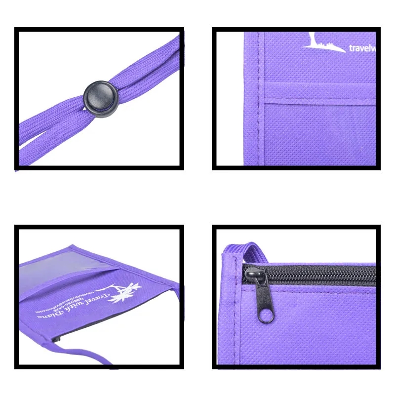 Clear Window Pocket Neck Wallet Outdoor Passport Coin Pouch 2