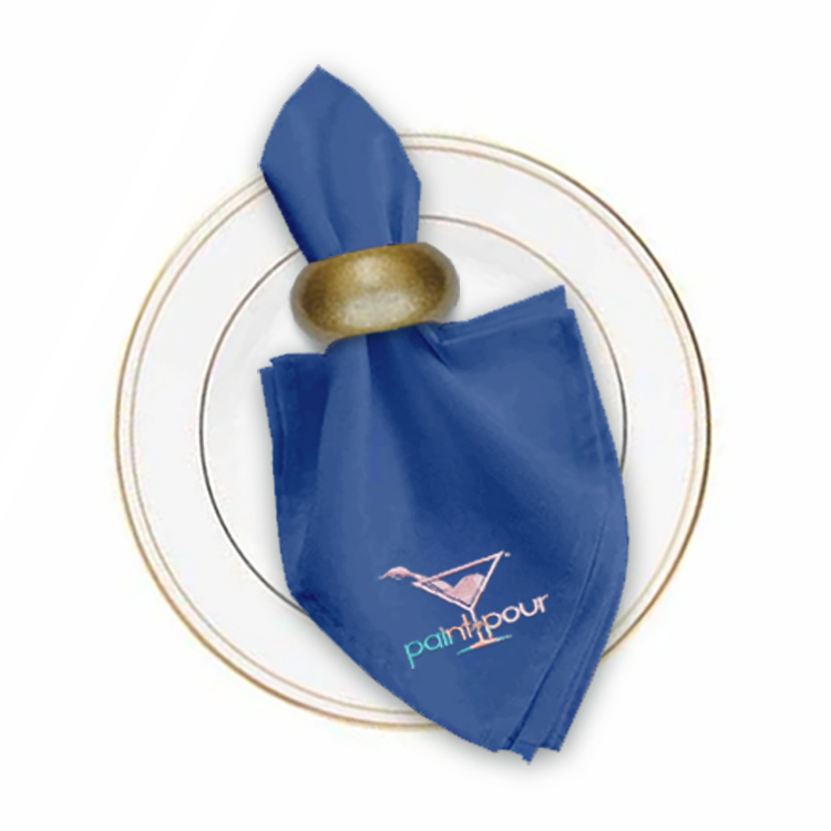 17 in. x 17 in. PolyPoplin™ Napkin (Embroidery Logo/Text) 107