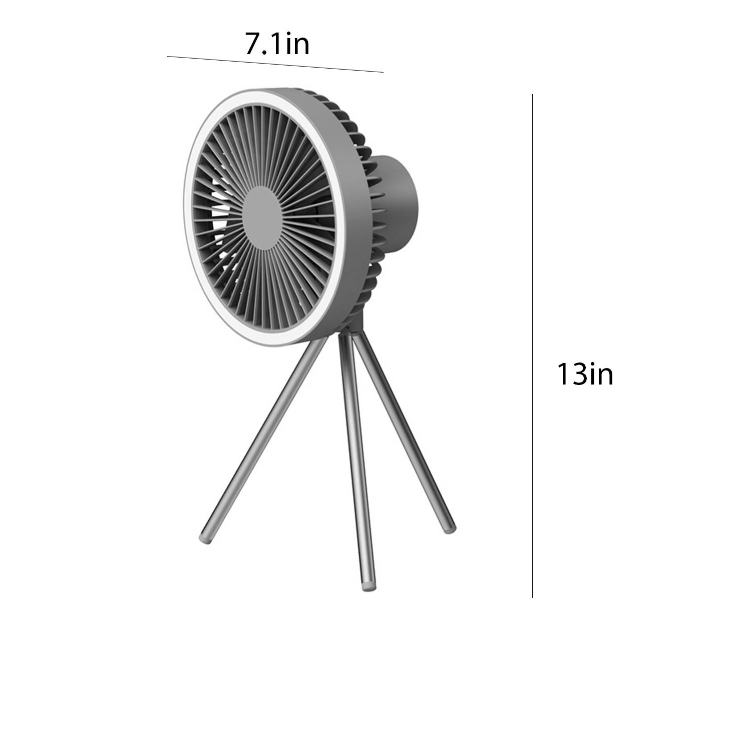 Electric Fan Tripod Portable with Lights 4