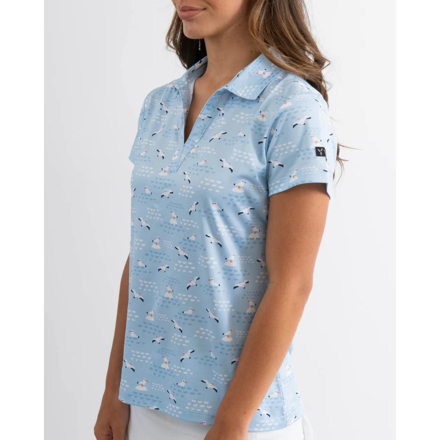 YATTA Golf® - Flamingo women's moisture wicking & Wrinkle free Polo Shirts 2