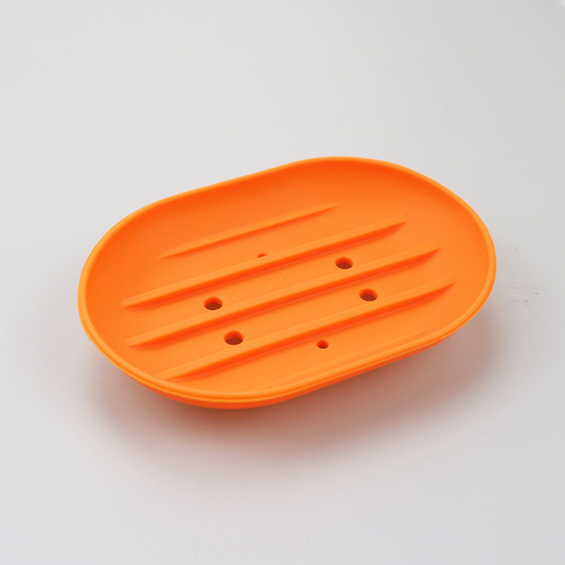 Oval Solid Color SiliconeSoap Dish 7