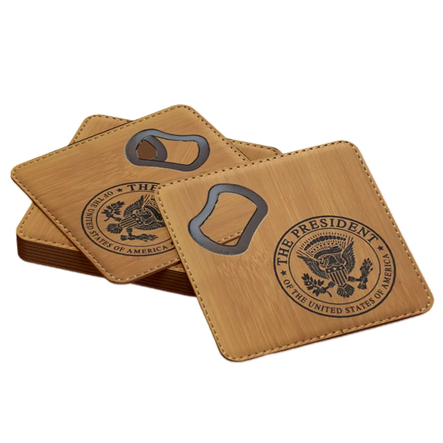 Leather Bottle Opener Coaster 2