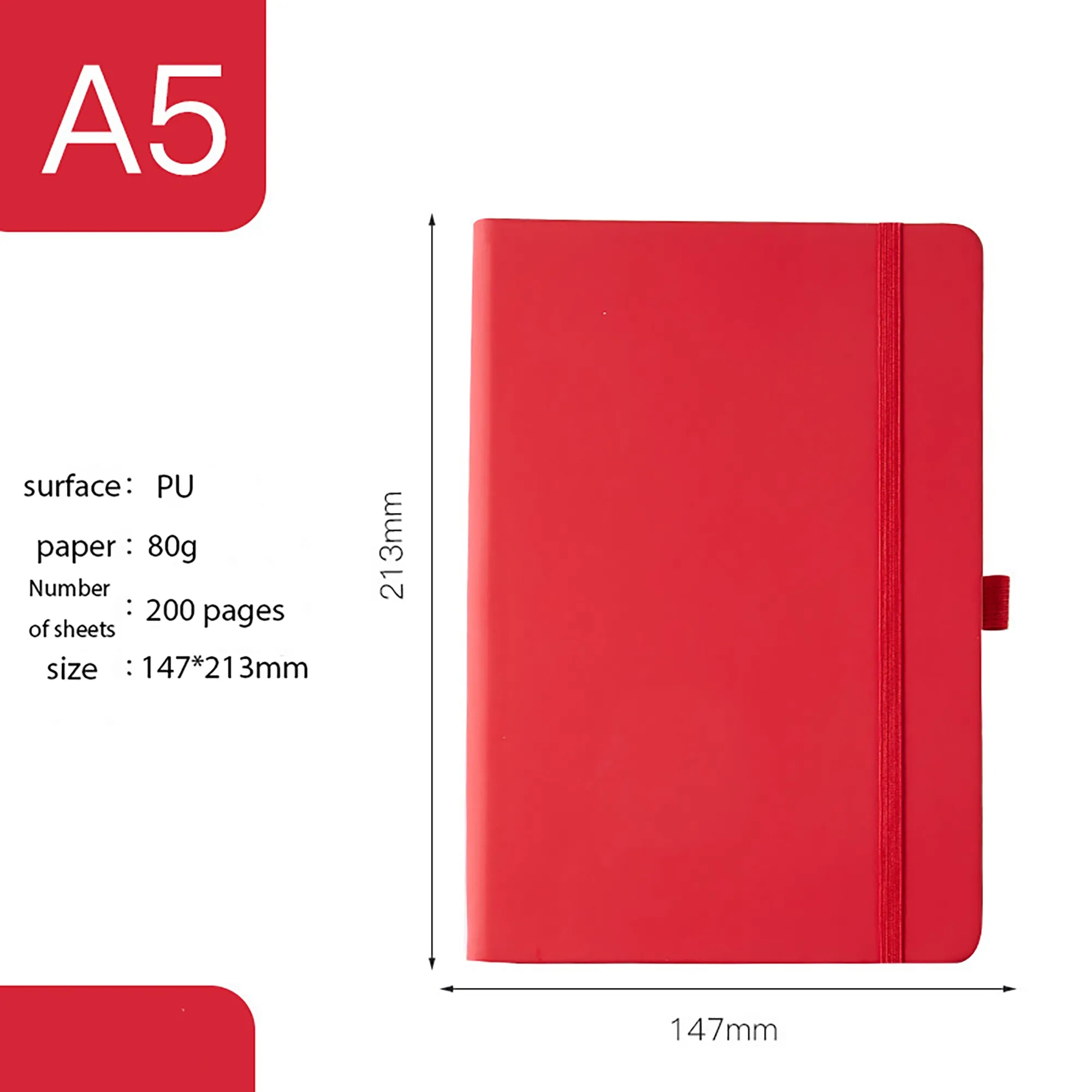 A5 Strap Notebook MOQ 50PCS 9