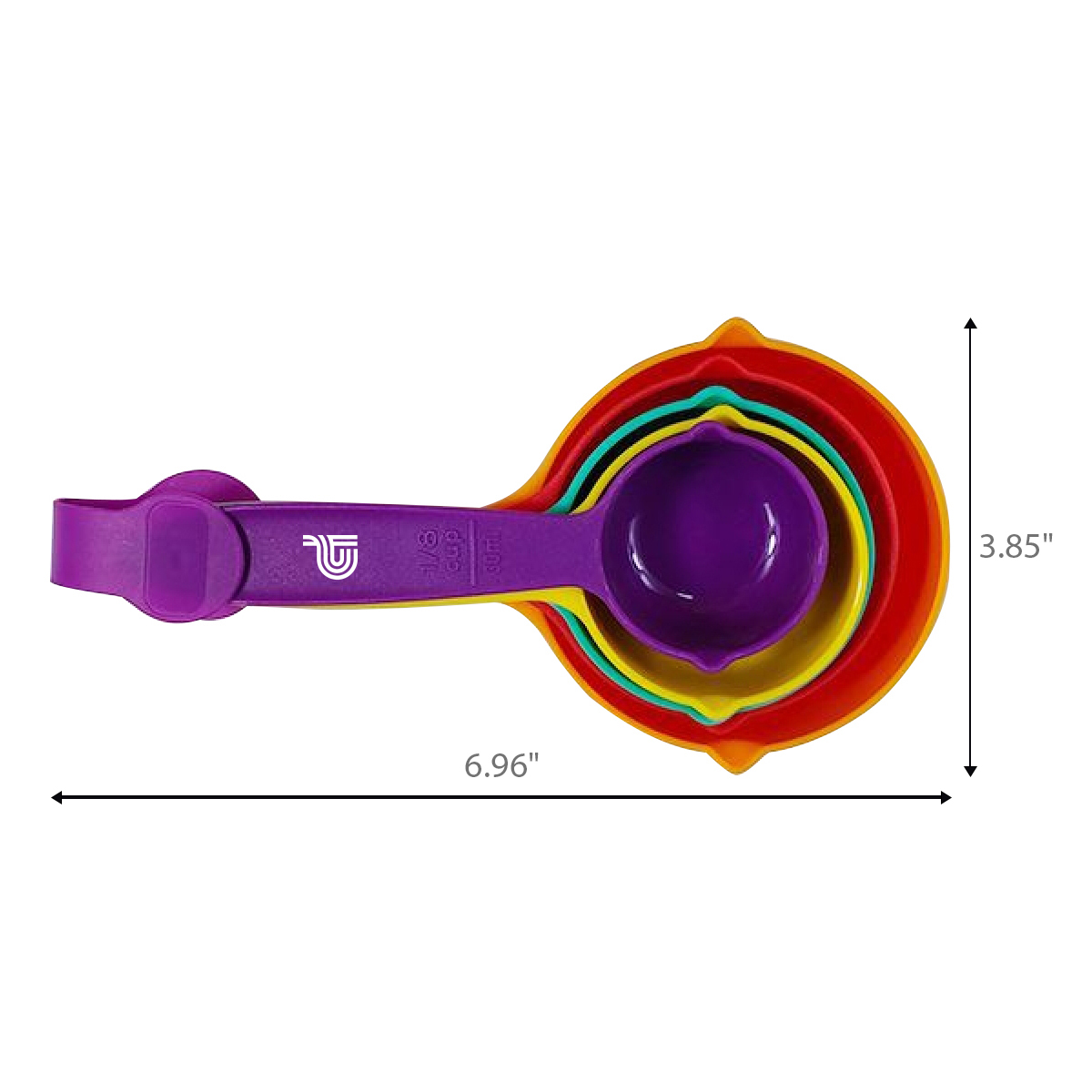 5-Piece Colorful Measuring Cup Set – Large Cup Size 10