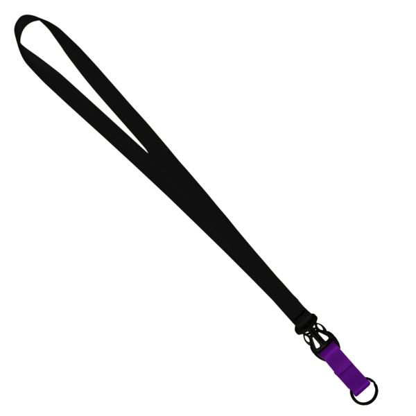 3/4" Multi color (Top and bottom) Nylon Lanyard with Plastic Slide Buckle R 286