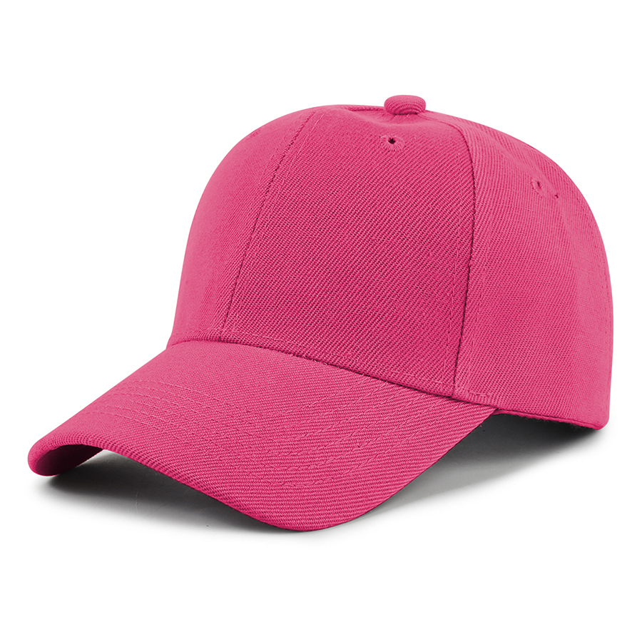 Kids' Stock Solid Color Polyester 6-Panel Cap