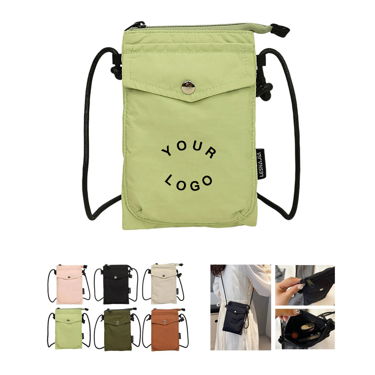 Oxford Fabric Shoulder Bag with Adjustable Strap 1