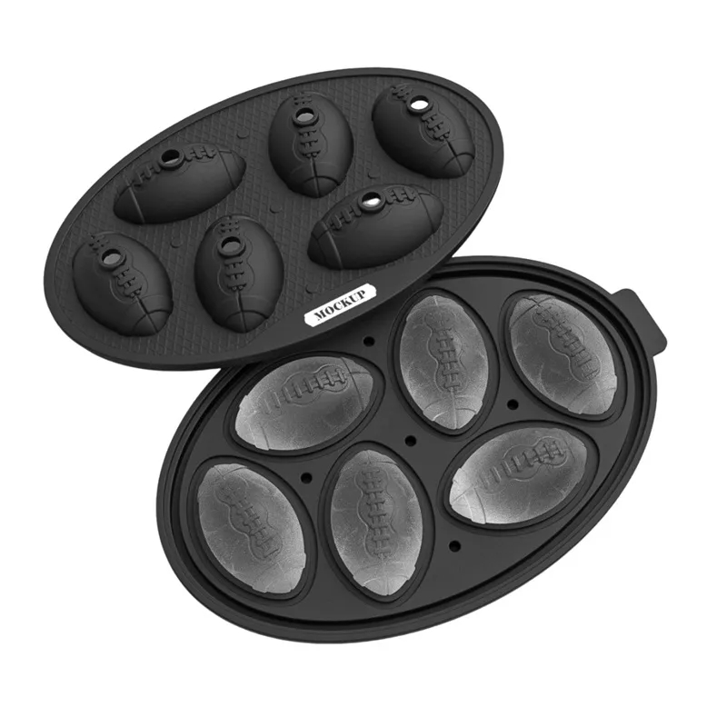 6-Football Ice Molds 4