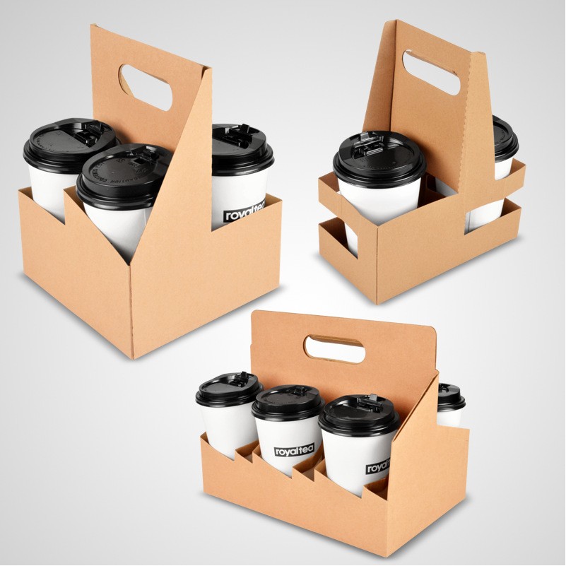 Milk Tea Juice 4 Cup Holder Bag 3