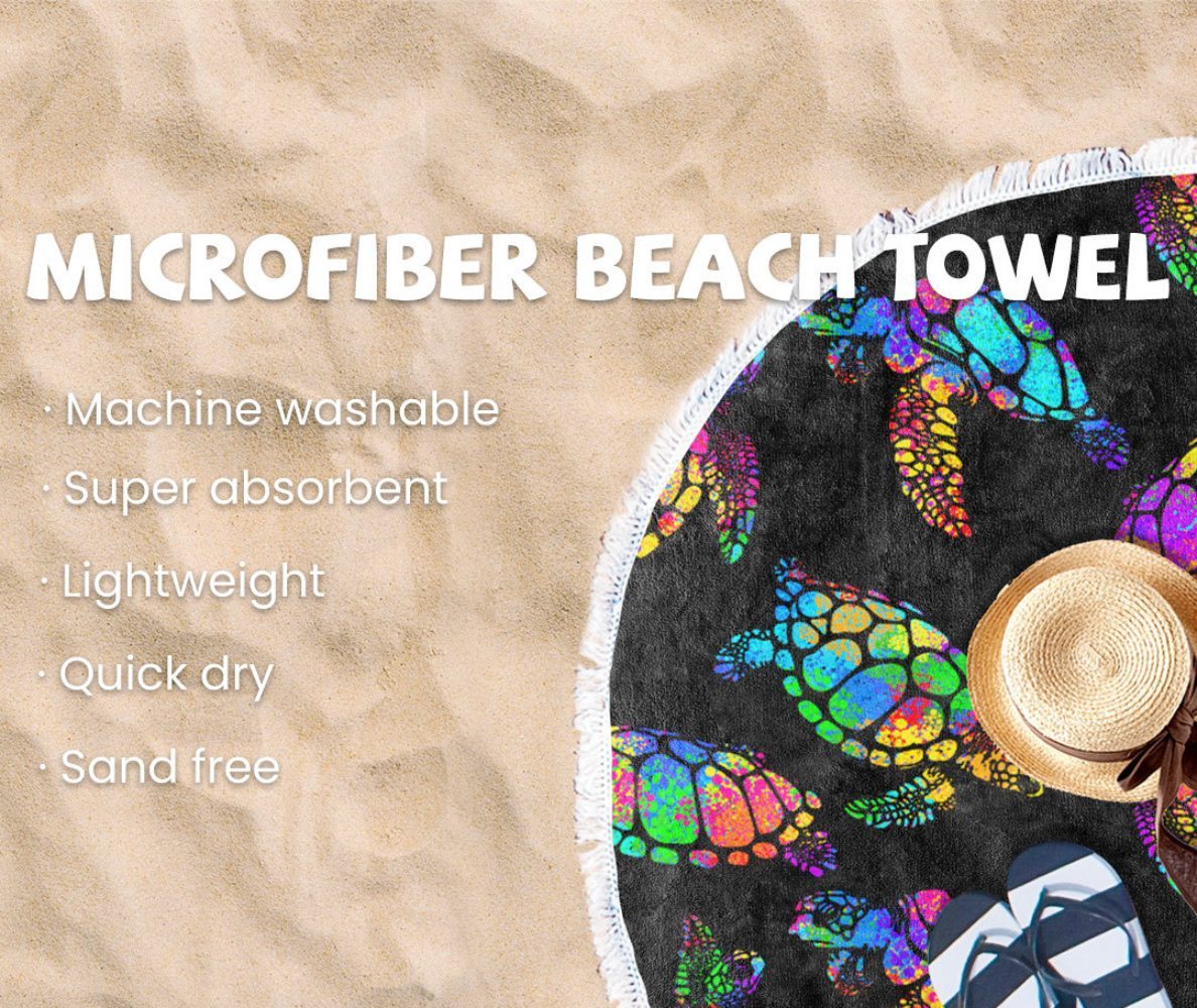 Ultra fine round bath towel 2
