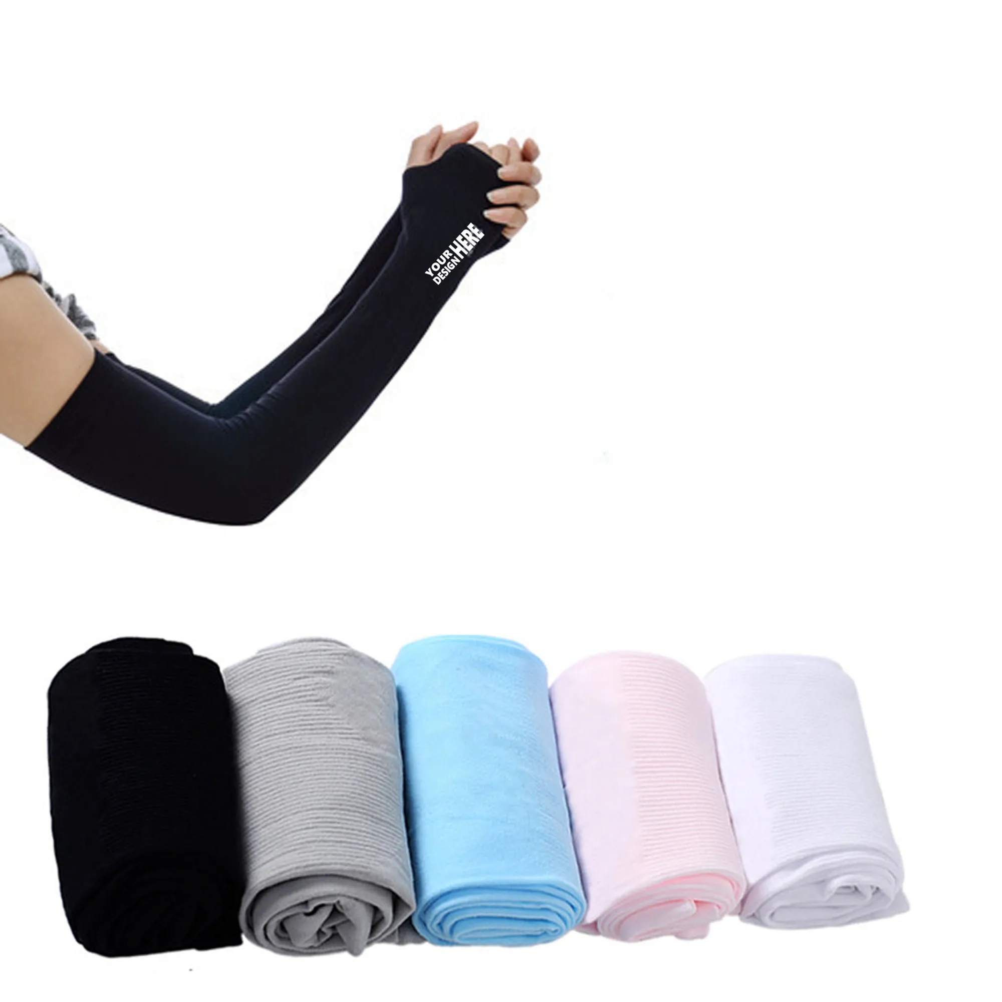 Unisex UV Protection Arm Cooling Sleeves Ice Silk 4