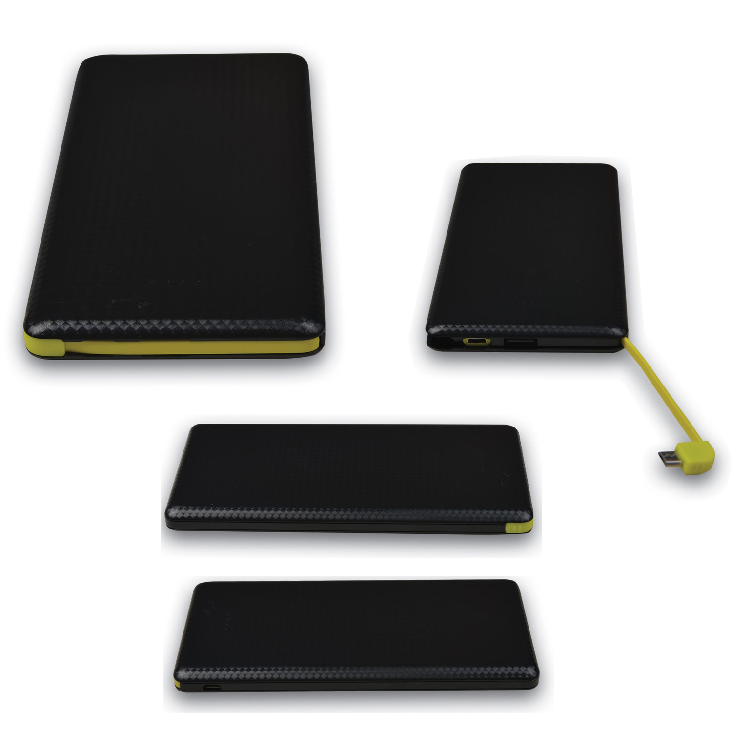 Sleek Portable 10,000 mAh Power Bank w/Built in Cable 3