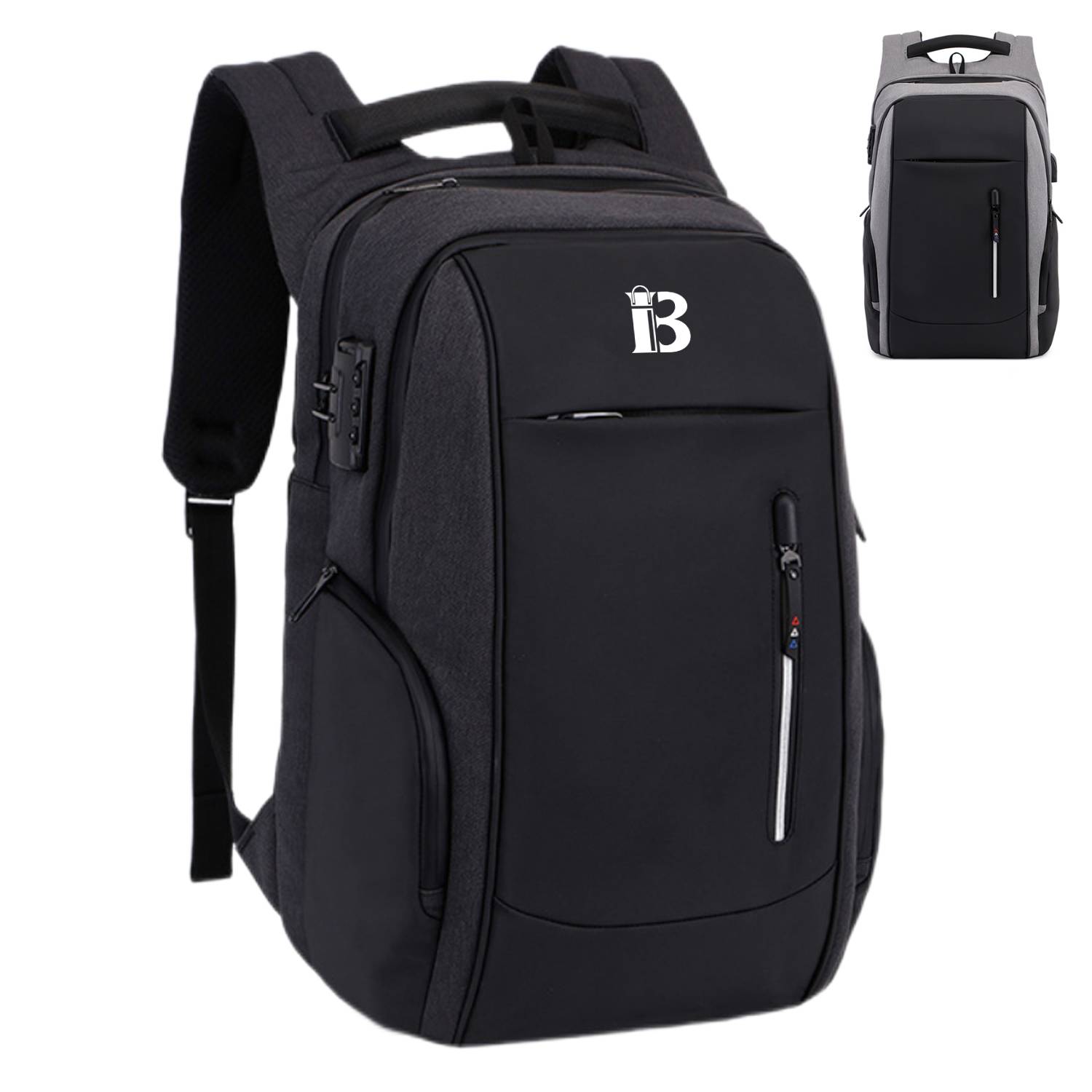 Computer Polyester Backpack With Usb Charging Port 2