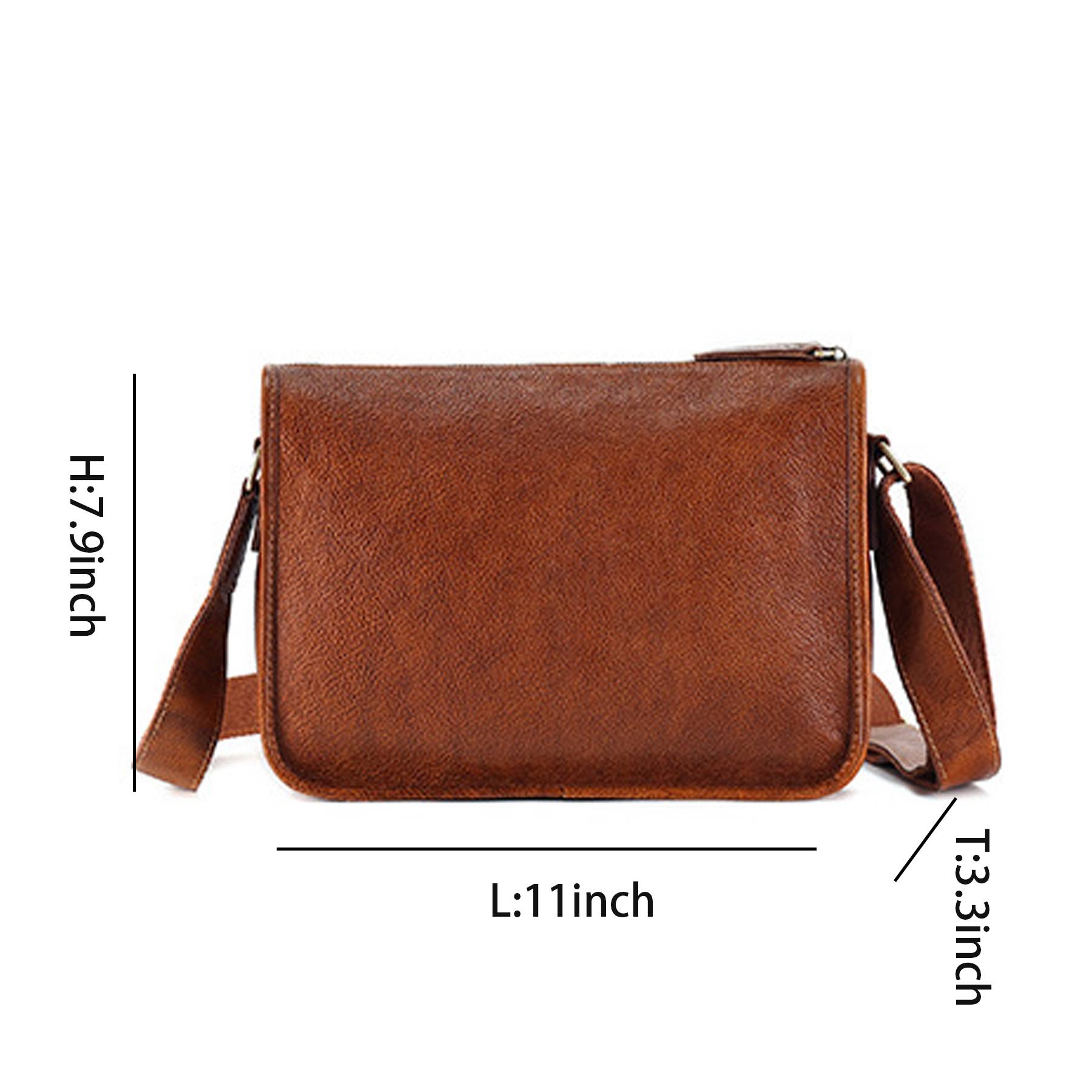 Premium Leather Messenger Tote Bag for Men 6