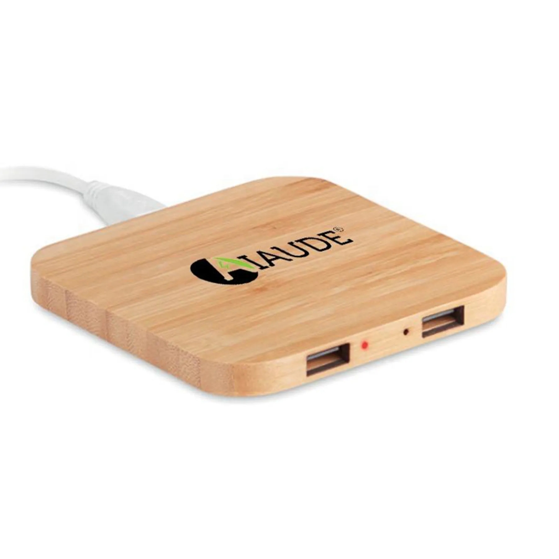 Square Wooden Wireless Charger 4