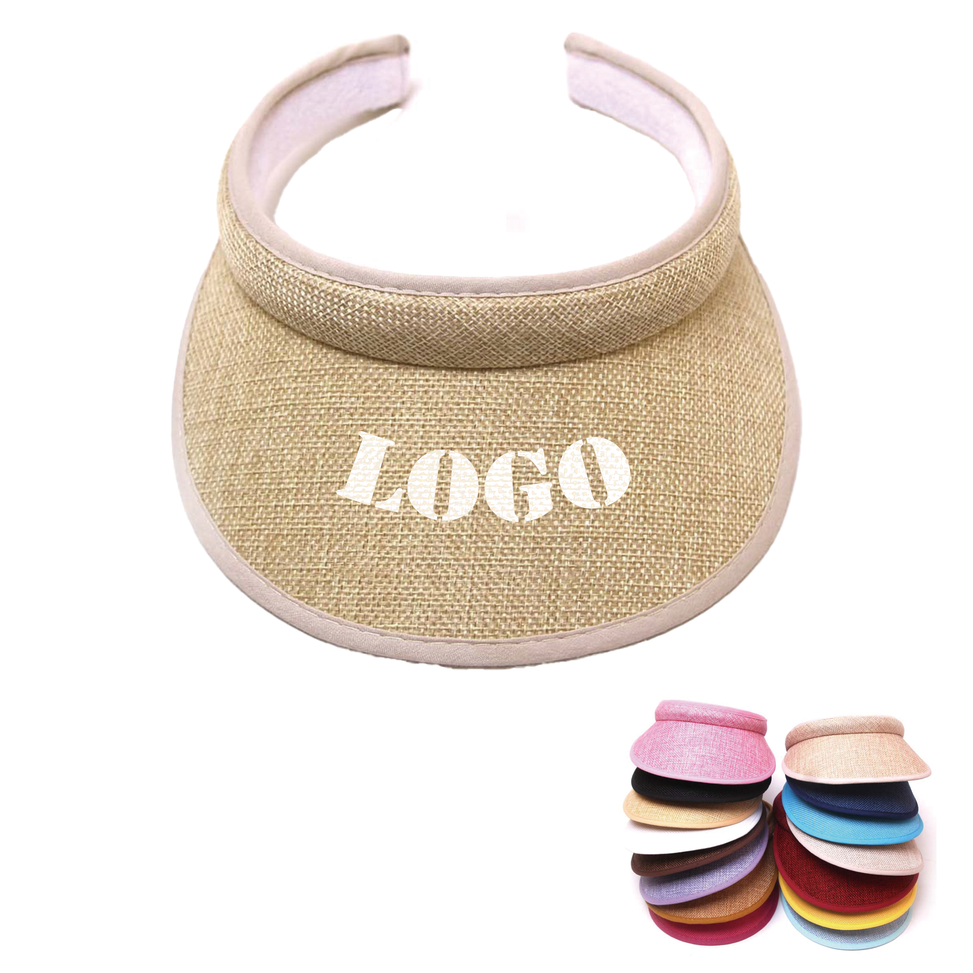 Cotton And Linen Wide Brim Summer Sun Visor 2
