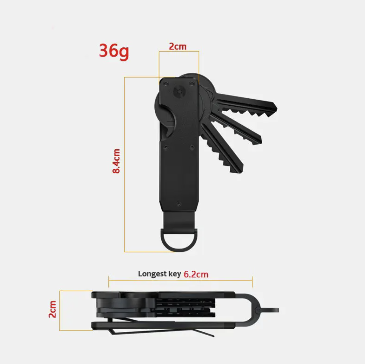 EDC Organizer Keychain Compact Key Holder 1