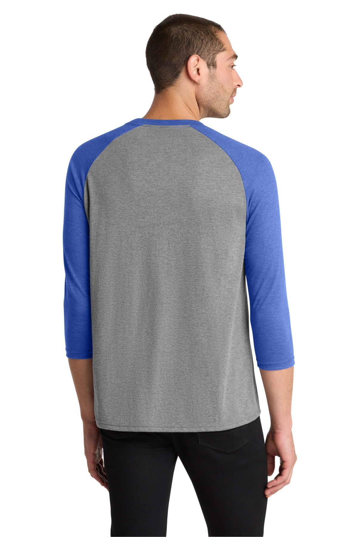 District Perfect Tri 3/4-Sleeve Raglan. DM136 84