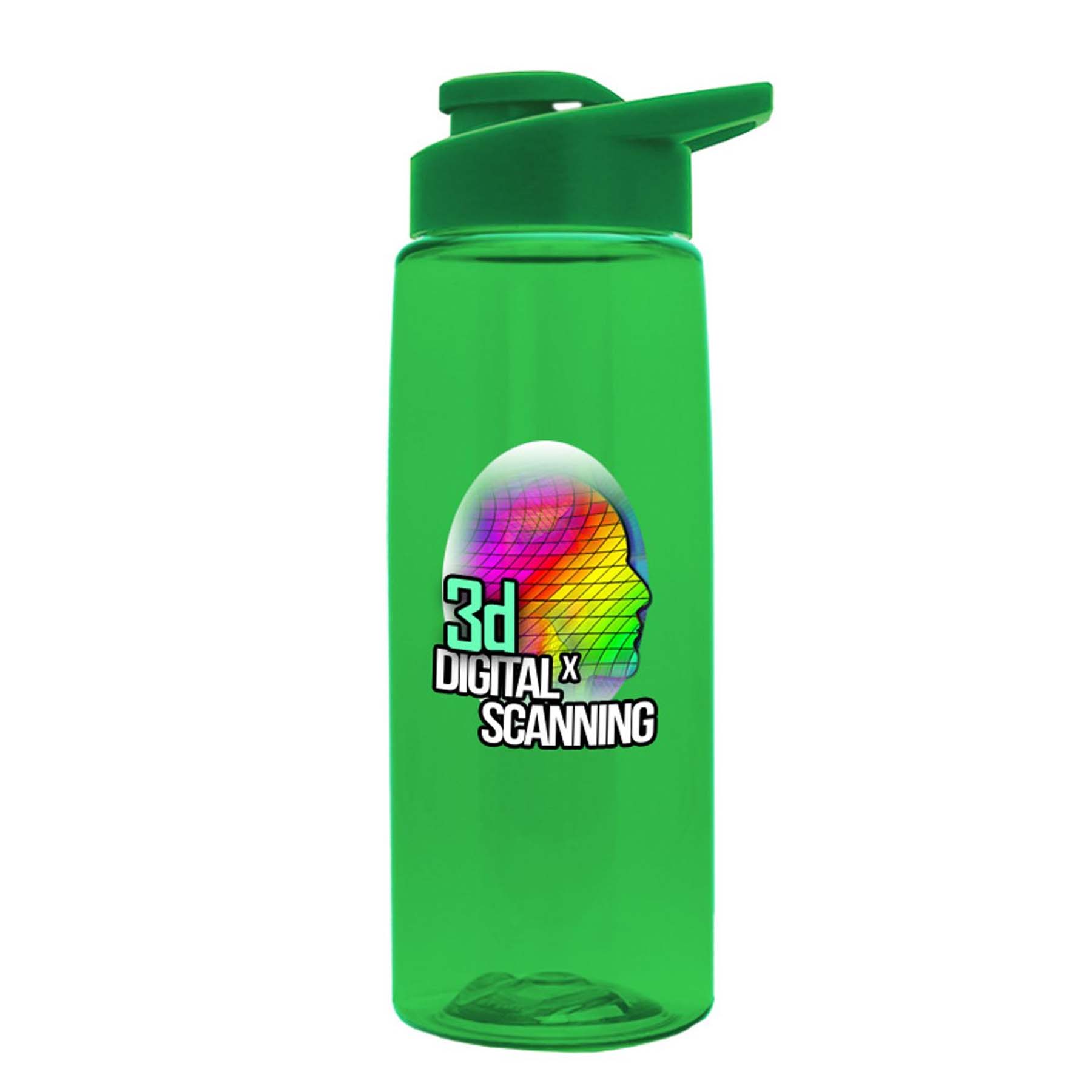 The Flair - 26 oz. Transparent Tritan Bottle with Drink thru and Digital Imprint 5