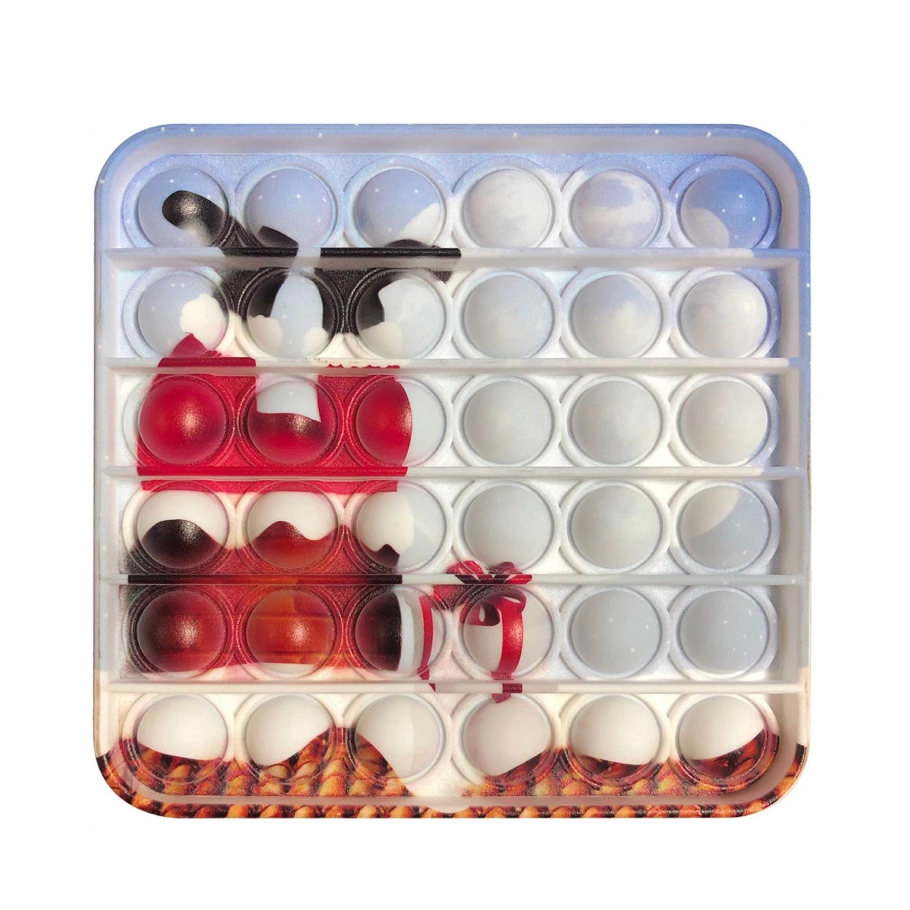 Square Full Color Print Push Pop Bubble Fidget Toy 4
