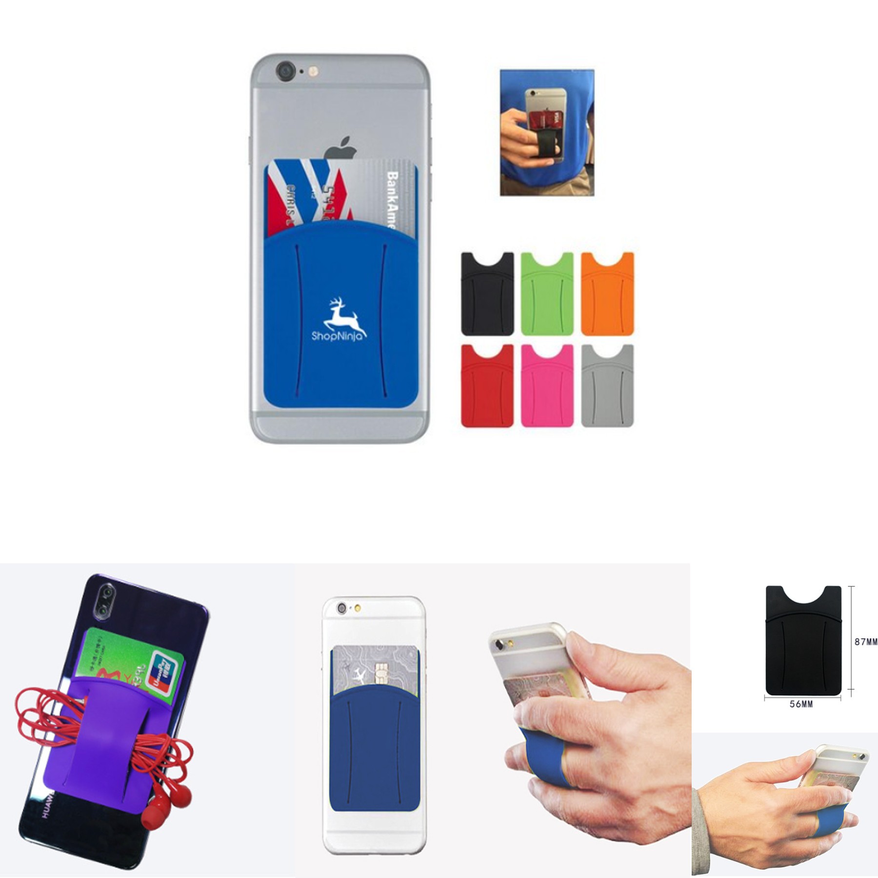 Silicone Phone Wallet With Finger Grip Slot 2